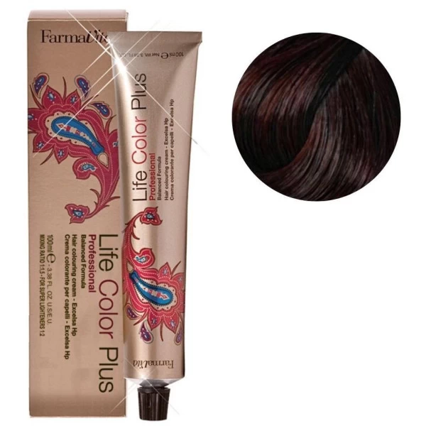 Coloration Life Color 4.52 Châtain Chocolat Acajou Farmavita 100ML