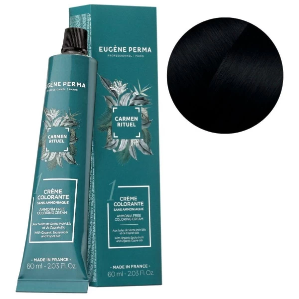 Coloration Sans Ammoniaque Carmen Rituel N° 1.00 Noir Eugène Perma 60ML